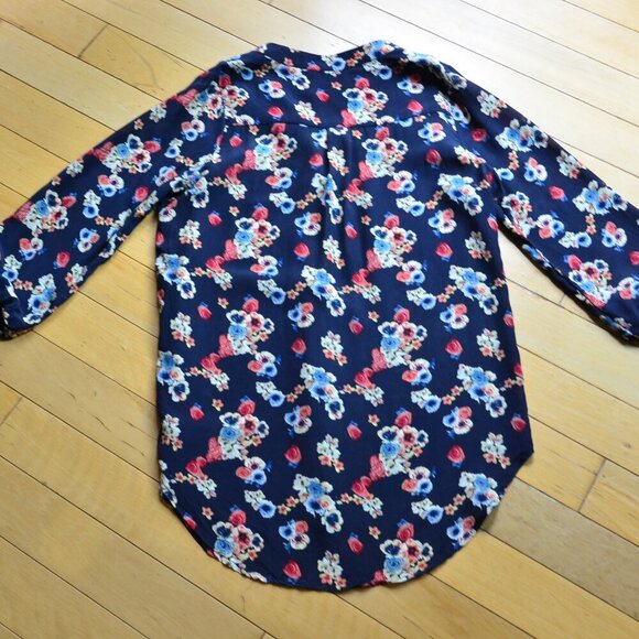Amour Vert for Stitch Fix Floral Silk Blouse S - Picture 8 of 10